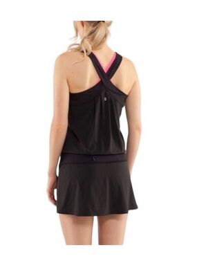 VTG 2012 Lululemon sz 8 Run For Your Money black romper jumper runsie tennis etc